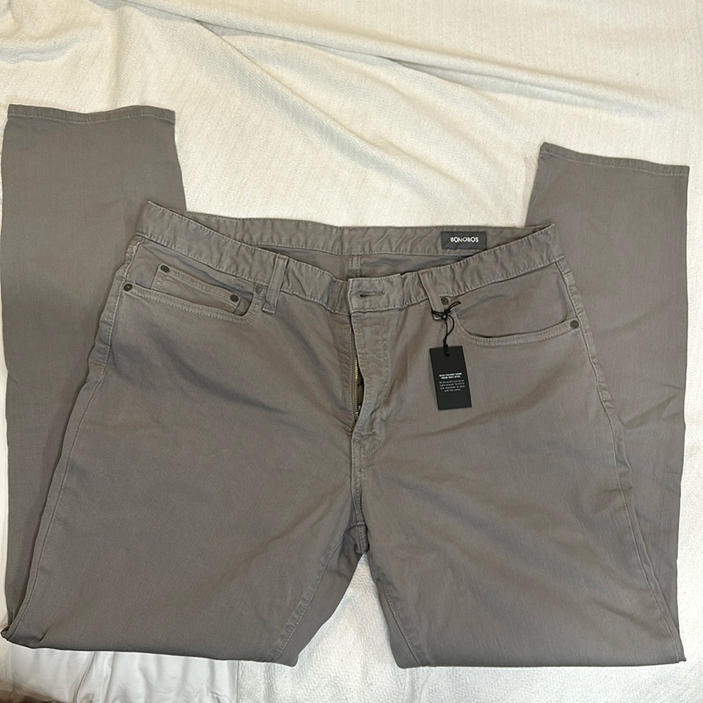 Bonobos Travel Jeans in LA Grey 38 x 32 Tailored Fit